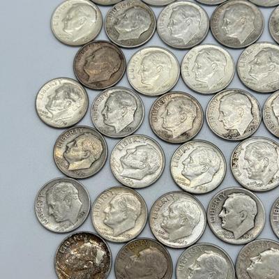 LOT 86: 90% Silver Roosevelt Dimes (50)