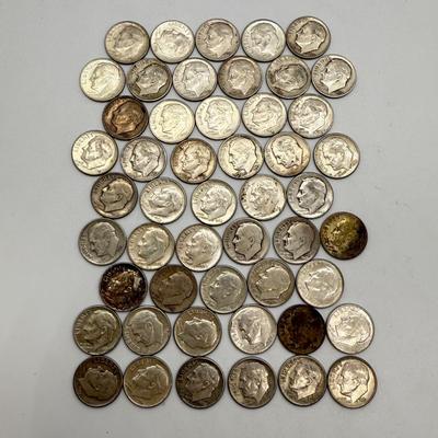 LOT 86: 90% Silver Roosevelt Dimes (50)