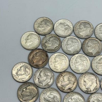 LOT 86: 90% Silver Roosevelt Dimes (50)