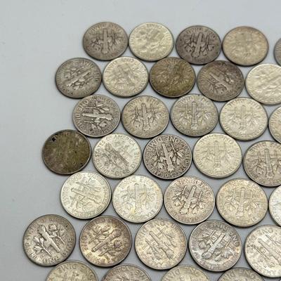 LOT 87: 90% Silver Roosevelt Dimes (50)