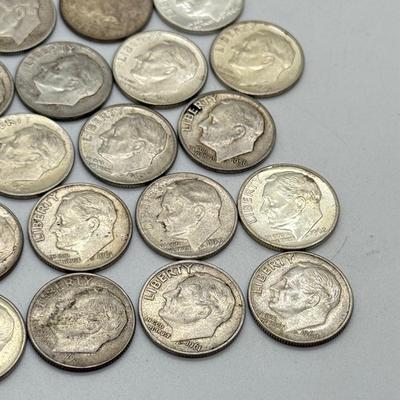 LOT 87: 90% Silver Roosevelt Dimes (50)