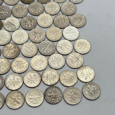 LOT 87: 90% Silver Roosevelt Dimes (50)