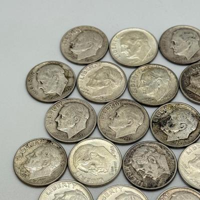 LOT 87: 90% Silver Roosevelt Dimes (50)