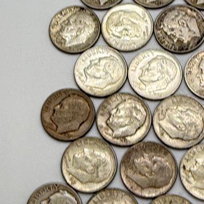 LOT 87: 90% Silver Roosevelt Dimes (50)