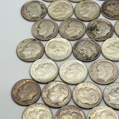 LOT 87: 90% Silver Roosevelt Dimes (50)