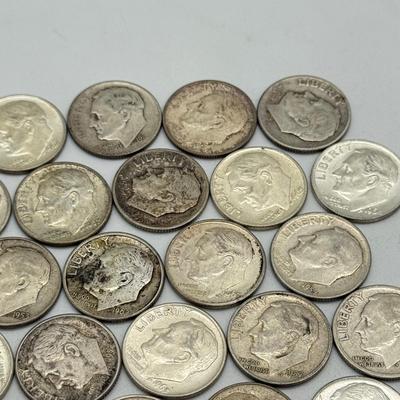 LOT 87: 90% Silver Roosevelt Dimes (50)