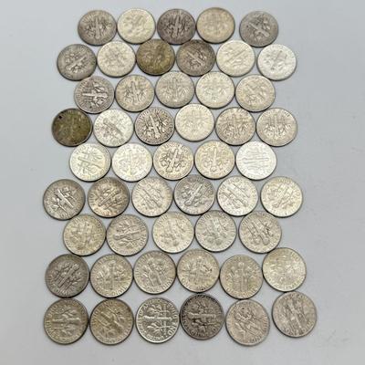 LOT 87: 90% Silver Roosevelt Dimes (50)
