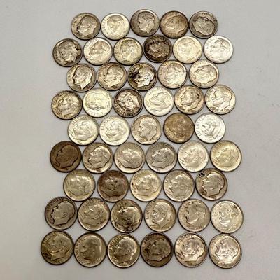 LOT 87: 90% Silver Roosevelt Dimes (50)
