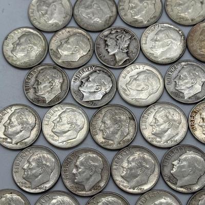 LOT 88: 90% Silver Roosevelt Dimes (50)