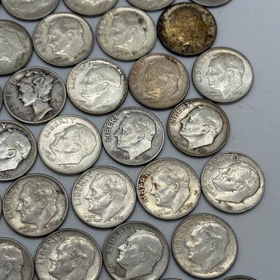 LOT 88: 90% Silver Roosevelt Dimes (50)