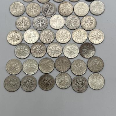 LOT 88: 90% Silver Roosevelt Dimes (50)
