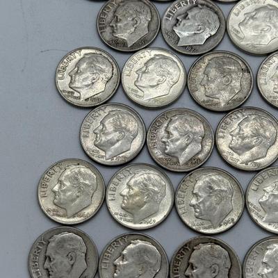 LOT 88: 90% Silver Roosevelt Dimes (50)