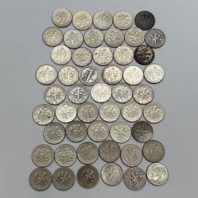 LOT 88: 90% Silver Roosevelt Dimes (50)