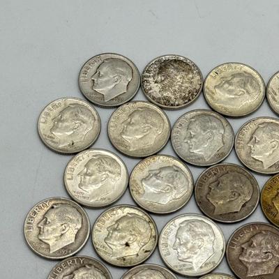 LOT 89: 90% Silver Roosevelt Dimes (50)