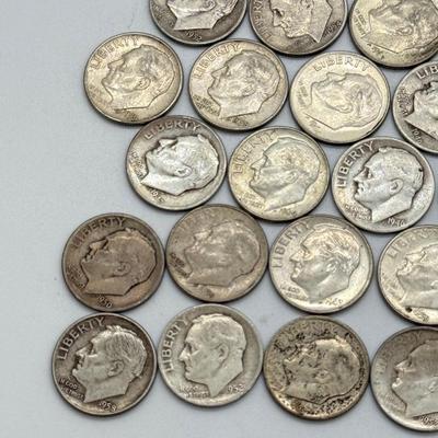LOT 89: 90% Silver Roosevelt Dimes (50)