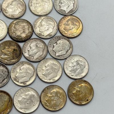 LOT 90: 90% Silver Roosevelt Dimes (50)