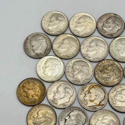LOT 90: 90% Silver Roosevelt Dimes (50)