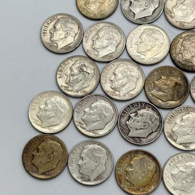 LOT 90: 90% Silver Roosevelt Dimes (50)
