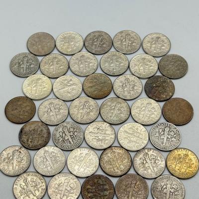 LOT 90: 90% Silver Roosevelt Dimes (50)