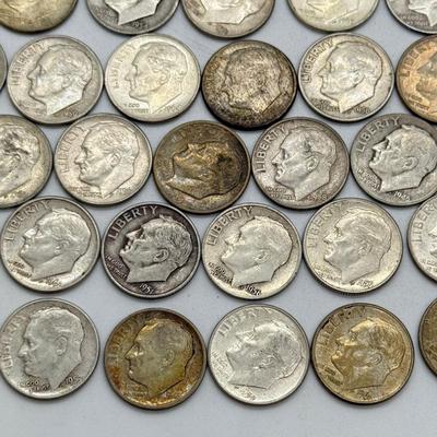 LOT 90: 90% Silver Roosevelt Dimes (50)