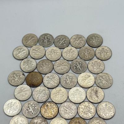 LOT 91: 90% Silver Roosevelt Dimes (50)