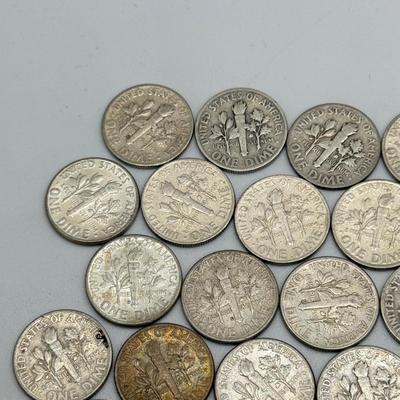 LOT 91: 90% Silver Roosevelt Dimes (50)