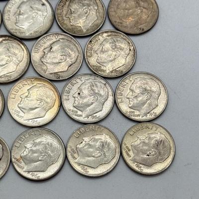 LOT 92: 90% Silver Roosevelt Dimes (50)