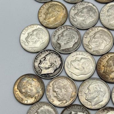 LOT 92: 90% Silver Roosevelt Dimes (50)