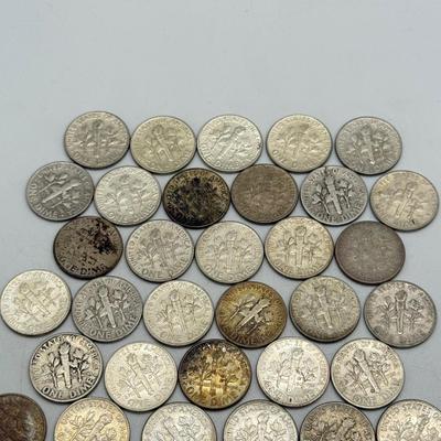 LOT 92: 90% Silver Roosevelt Dimes (50)