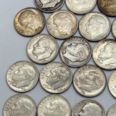 LOT 92: 90% Silver Roosevelt Dimes (50)