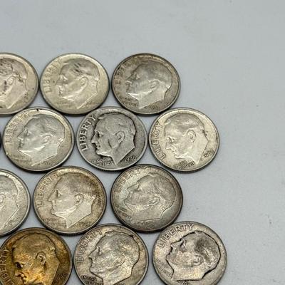 LOT 92: 90% Silver Roosevelt Dimes (50)