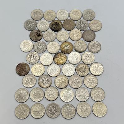 LOT 92: 90% Silver Roosevelt Dimes (50)