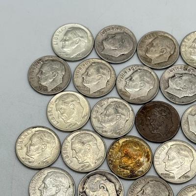 LOT 93: 90% Silver Roosevelt Dimes (50)