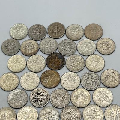 LOT 93: 90% Silver Roosevelt Dimes (50)