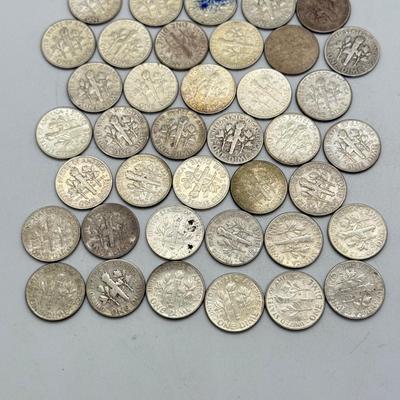 LOT 94: 90% Silver Roosevelt Dimes (50)