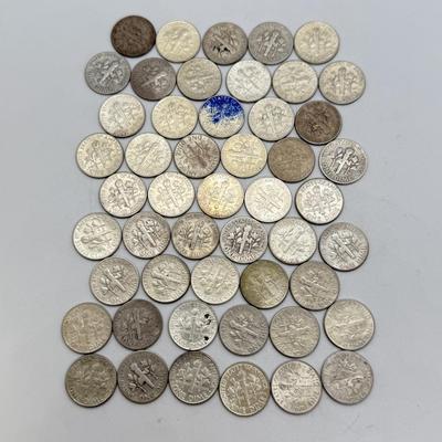 LOT 94: 90% Silver Roosevelt Dimes (50)