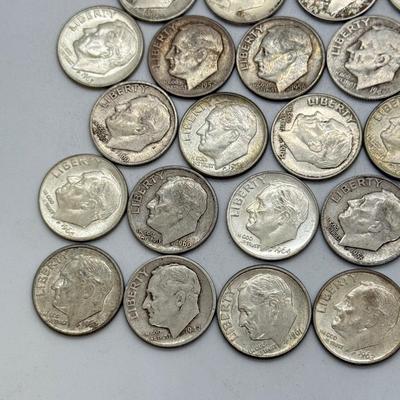 LOT 94: 90% Silver Roosevelt Dimes (50)