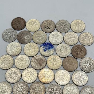LOT 94: 90% Silver Roosevelt Dimes (50)