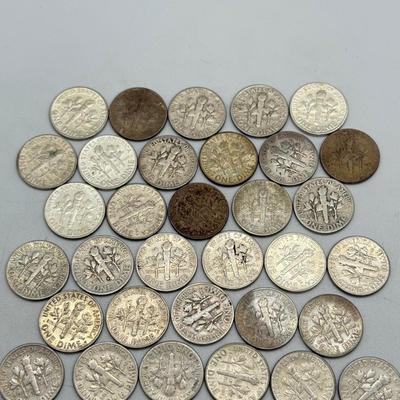 LOT 95: 90% Silver Roosevelt Dimes (50)