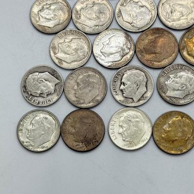 LOT 95: 90% Silver Roosevelt Dimes (50)