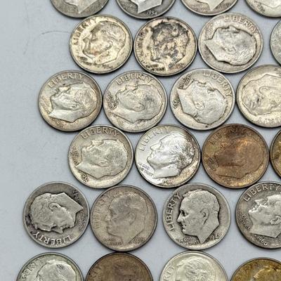 LOT 95: 90% Silver Roosevelt Dimes (50)