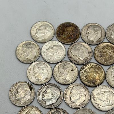 LOT 95: 90% Silver Roosevelt Dimes (50)