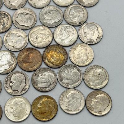 LOT 95: 90% Silver Roosevelt Dimes (50)