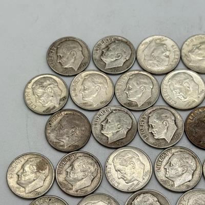 LOT 96: 90% Silver Roosevelt Dimes (50)