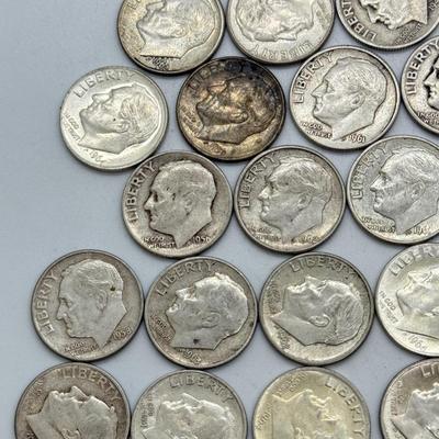 LOT 96: 90% Silver Roosevelt Dimes (50)
