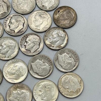 LOT 96: 90% Silver Roosevelt Dimes (50)
