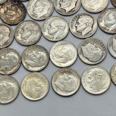 LOT 96: 90% Silver Roosevelt Dimes (50)