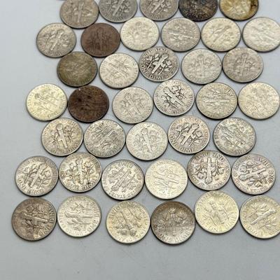 LOT 96: 90% Silver Roosevelt Dimes (50)