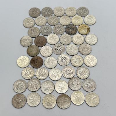 LOT 96: 90% Silver Roosevelt Dimes (50)