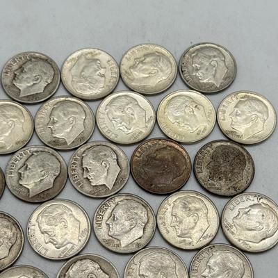 LOT 96: 90% Silver Roosevelt Dimes (50)